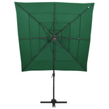 NNEVL 4-Tier Parasol with Aluminium Pole Green 250x250 cm