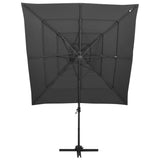 NNEVL 4-Tier Parasol with Aluminium Pole Anthracite 250x250 cm