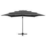 NNEVL 4-Tier Parasol with Aluminium Pole Anthracite 250x250 cm