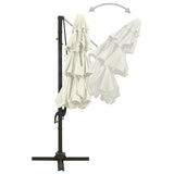 NNEVL 4-Tier Parasol with Aluminium Pole Sand 3x3 m