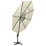 NNEVL 4-Tier Parasol with Aluminium Pole Sand 3x3 m