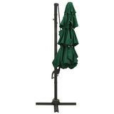 NNEVL 4-Tier Parasol with Aluminium Pole Green 3x3 m