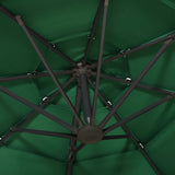 NNEVL 4-Tier Parasol with Aluminium Pole Green 3x3 m