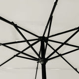 NNEVL 3-Tier Parasol with Aluminium Pole Sand 2.5x2.5 m