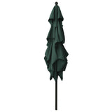 NNEVL 3-Tier Parasol with Aluminium Pole Green 2.5x2.5 m