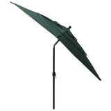 NNEVL 3-Tier Parasol with Aluminium Pole Green 2.5x2.5 m