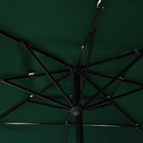 NNEVL 3-Tier Parasol with Aluminium Pole Green 2.5x2.5 m