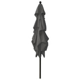 NNEVL 3-Tier Parasol with Aluminium Pole Anthracite 2.5x2.5 m