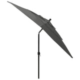 NNEVL 3-Tier Parasol with Aluminium Pole Anthracite 2.5x2.5 m