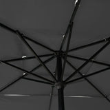NNEVL 3-Tier Parasol with Aluminium Pole Anthracite 2.5x2.5 m