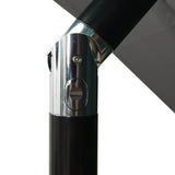 NNEVL 3-Tier Parasol with Aluminium Pole Anthracite 2.5x2.5 m
