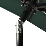 NNEVL 3-Tier Parasol with Aluminium Pole Green 2x2 m