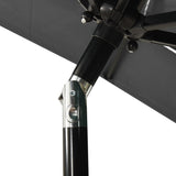 NNEVL 3-Tier Parasol with Aluminium Pole Anthracite 2x2 m