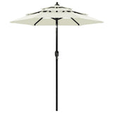 NNEVL 3-Tier Parasol with Aluminium Pole Sand 2 m
