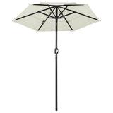 NNEVL 3-Tier Parasol with Aluminium Pole Sand 2 m