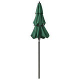 NNEVL 3-Tier Parasol with Aluminium Pole Green 2 m