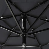NNEVL 3-Tier Parasol with Aluminium Pole Anthracite 2 m