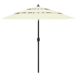 NNEVL 3-Tier Parasol with Aluminium Pole Sand 2.5 m