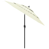NNEVL 3-Tier Parasol with Aluminium Pole Sand 2.5 m