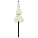 NNEVL 3-Tier Parasol with Aluminium Pole Sand 2.5 m