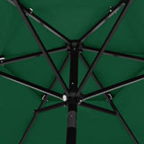NNEVL 3-Tier Parasol with Aluminium Pole Green 2.5 m