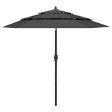 NNEVL 3-Tier Parasol with Aluminium Pole Anthracite 2.5 m