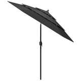 NNEVL 3-Tier Parasol with Aluminium Pole Anthracite 2.5 m