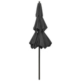 NNEVL 3-Tier Parasol with Aluminium Pole Anthracite 2.5 m