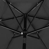 NNEVL 3-Tier Parasol with Aluminium Pole Anthracite 2.5 m