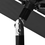 NNEVL 3-Tier Parasol with Aluminium Pole Anthracite 2.5 m