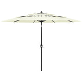 NNEVL 3-Tier Parasol with Aluminium Pole Sand 3 m