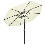 NNEVL 3-Tier Parasol with Aluminium Pole Sand 3 m