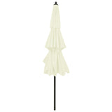 NNEVL 3-Tier Parasol with Aluminium Pole Sand 3 m