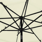 NNEVL 3-Tier Parasol with Aluminium Pole Sand 3 m