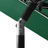 NNEVL 3-Tier Parasol with Aluminium Pole Green 3 m