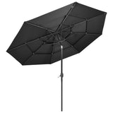 NNEVL 3-Tier Parasol with Aluminium Pole Anthracite 3 m