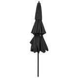 NNEVL 3-Tier Parasol with Aluminium Pole Anthracite 3 m