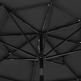NNEVL 3-Tier Parasol with Aluminium Pole Anthracite 3 m