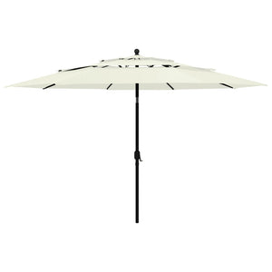 NNEVL 3-Tier Parasol with Aluminium Pole Sand 3.5 m