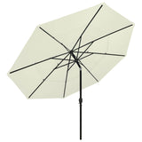 NNEVL 3-Tier Parasol with Aluminium Pole Sand 3.5 m