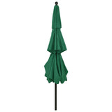 NNEVL 3-Tier Parasol with Aluminium Pole Green 3.5 m