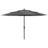 NNEVL 3-Tier Parasol with Aluminium Pole Anthracite 3.5 m