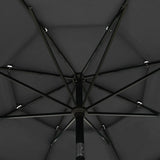 NNEVL 3-Tier Parasol with Aluminium Pole Anthracite 3.5 m