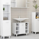 NNEVL 3 Piece Bathroom Furniture Set White Chipboard