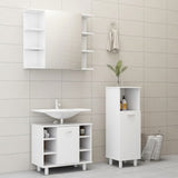 NNEVL 3 Piece Bathroom Furniture Set White Chipboard