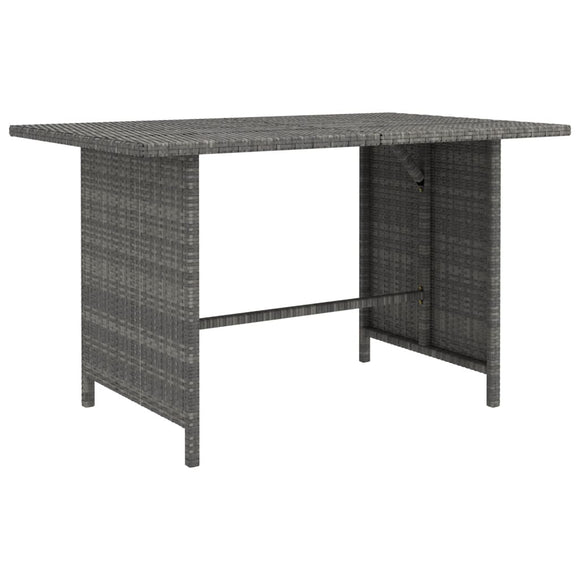 NNEVL Garden Dining Table Grey 110x70x65 cm Poly Rattan