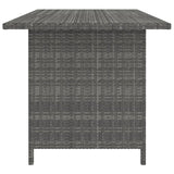 NNEVL Garden Dining Table Grey 110x70x65 cm Poly Rattan