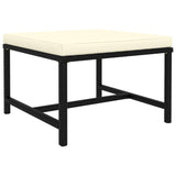 NNEVL 4 Piece Garden Sofa Set with Cushions Black Poly Rattan