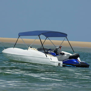 NNEVL 2 Bow Bimini Top Navy Blue 180x150x110 cm