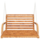 NNEVL Swing Bench Solid Bent Wood with Teak Finish 91x130x58 cm